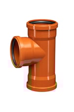 Derivación hembra-hembra PVC con junta elástica Ostendorf/Crearplast-Sistema KG, DN/OD 110/110 87,5°